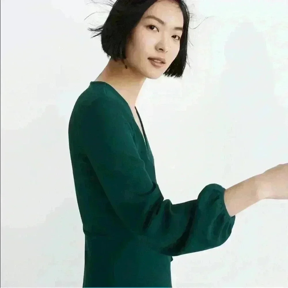 Nwt Texture And Thread By Madewell Size M Green C… - image 3